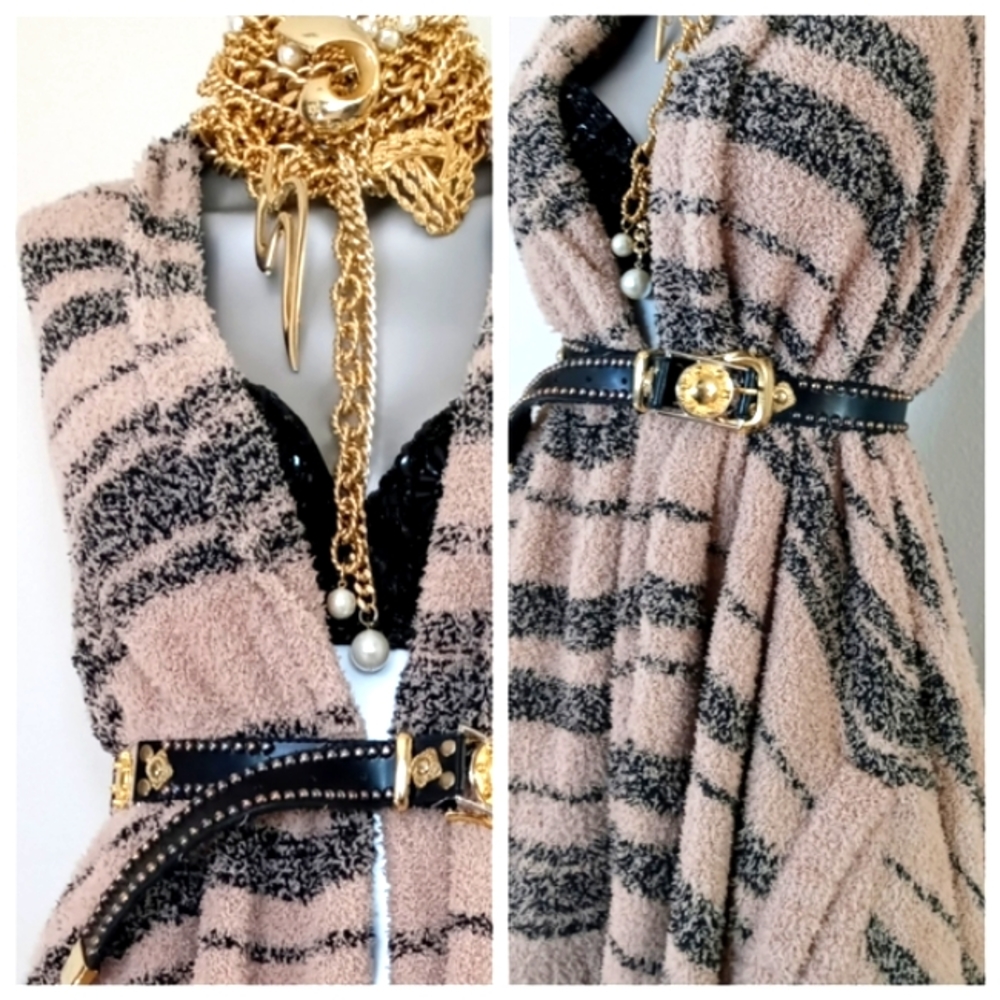 Comfy Plush Pinstripe Kimono